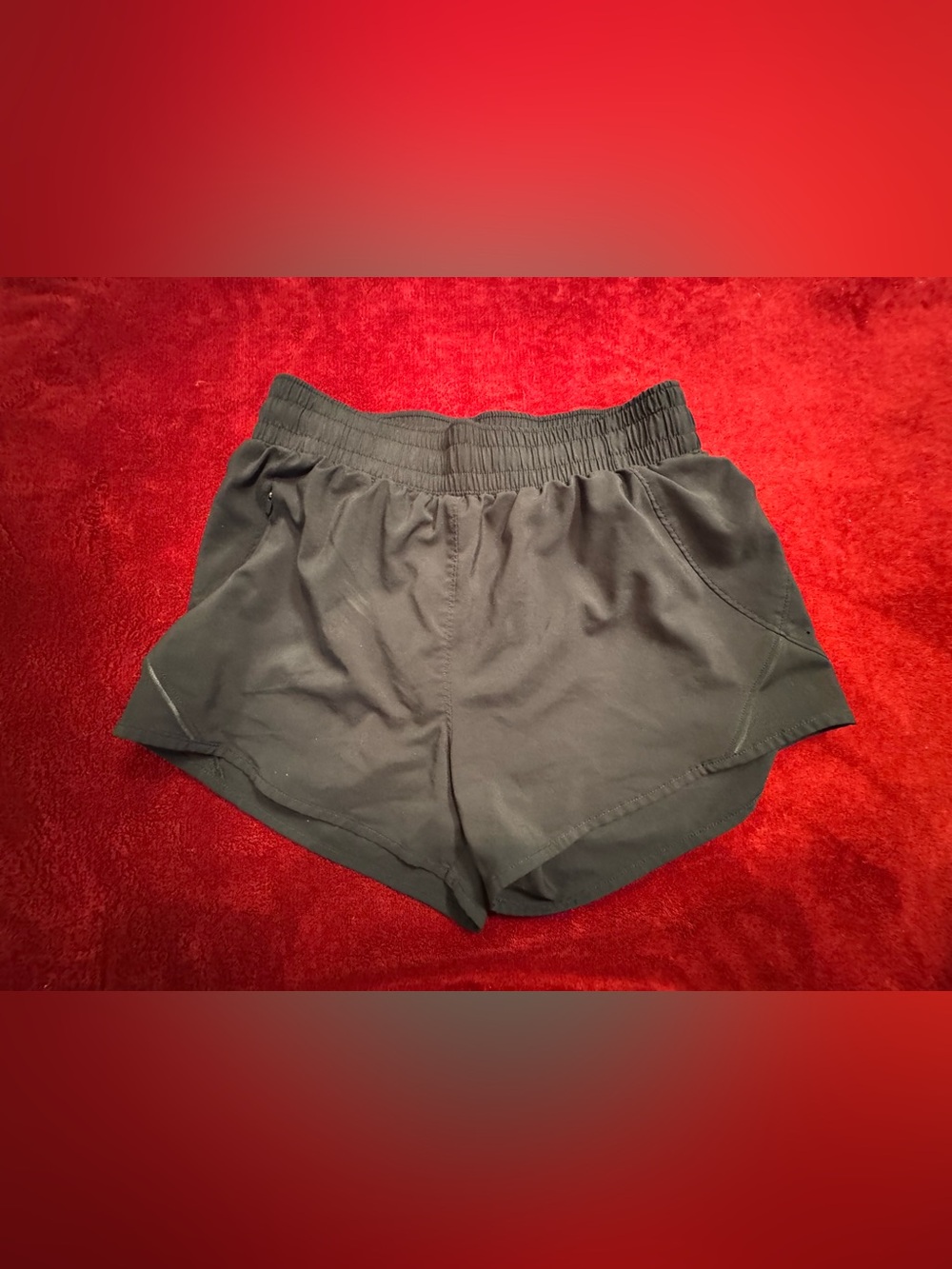 all in motion Black Athletic Elastic-Waist Running Shorts